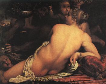 Annibale Carracci : Venus with Satyr and Cupids
